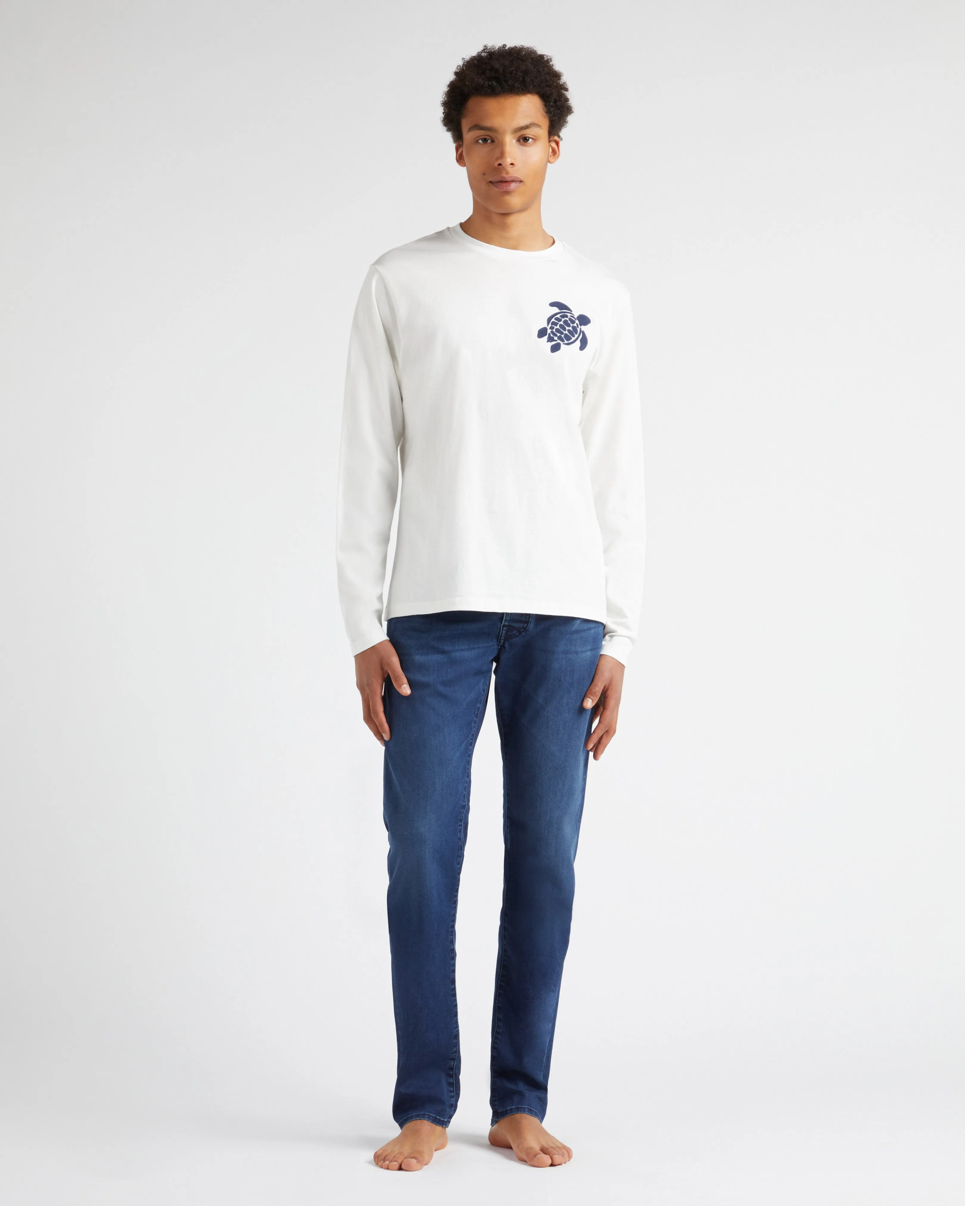 Vilebrequin - Langärmeliges T-shirt Aus Baumwolle Für Herren - T-shirt - Ales - Weiss - Größe XL – Bild 3