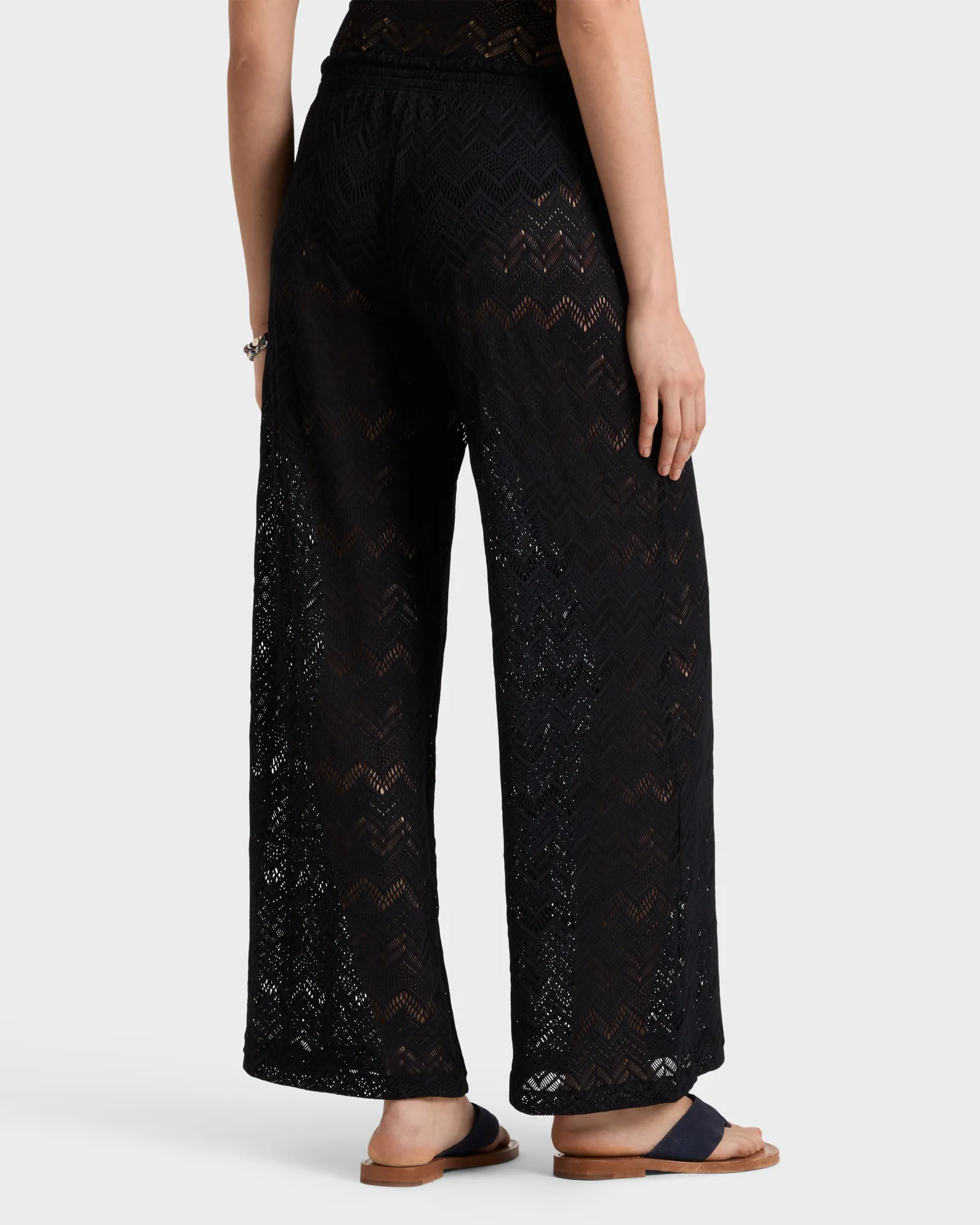 Vilebrequin - Mesh-hose Mit Weitem Bein Für Damen - Hose - Line - Schwarz - Größe XS – Bild 4