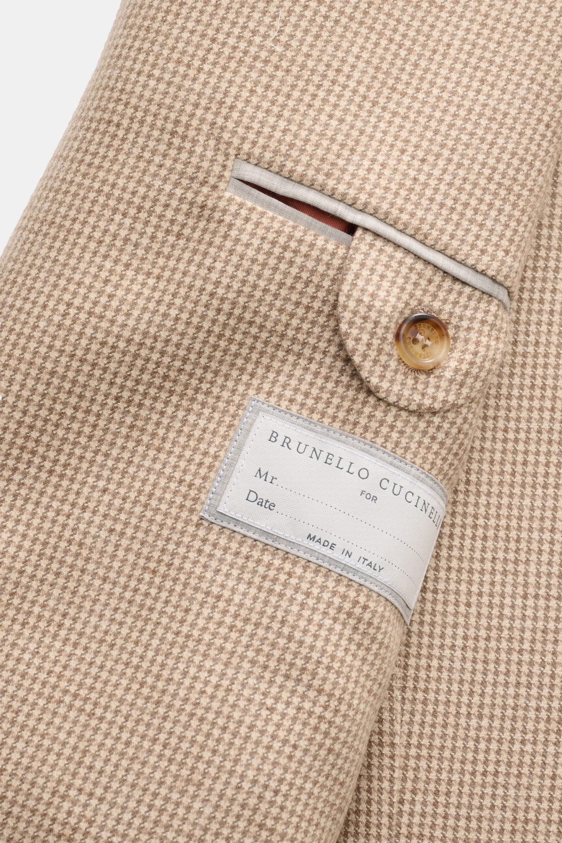Brunello Cucinelli - Herren - Sakko beige/hellbraun/taupe kariert – Bild 4