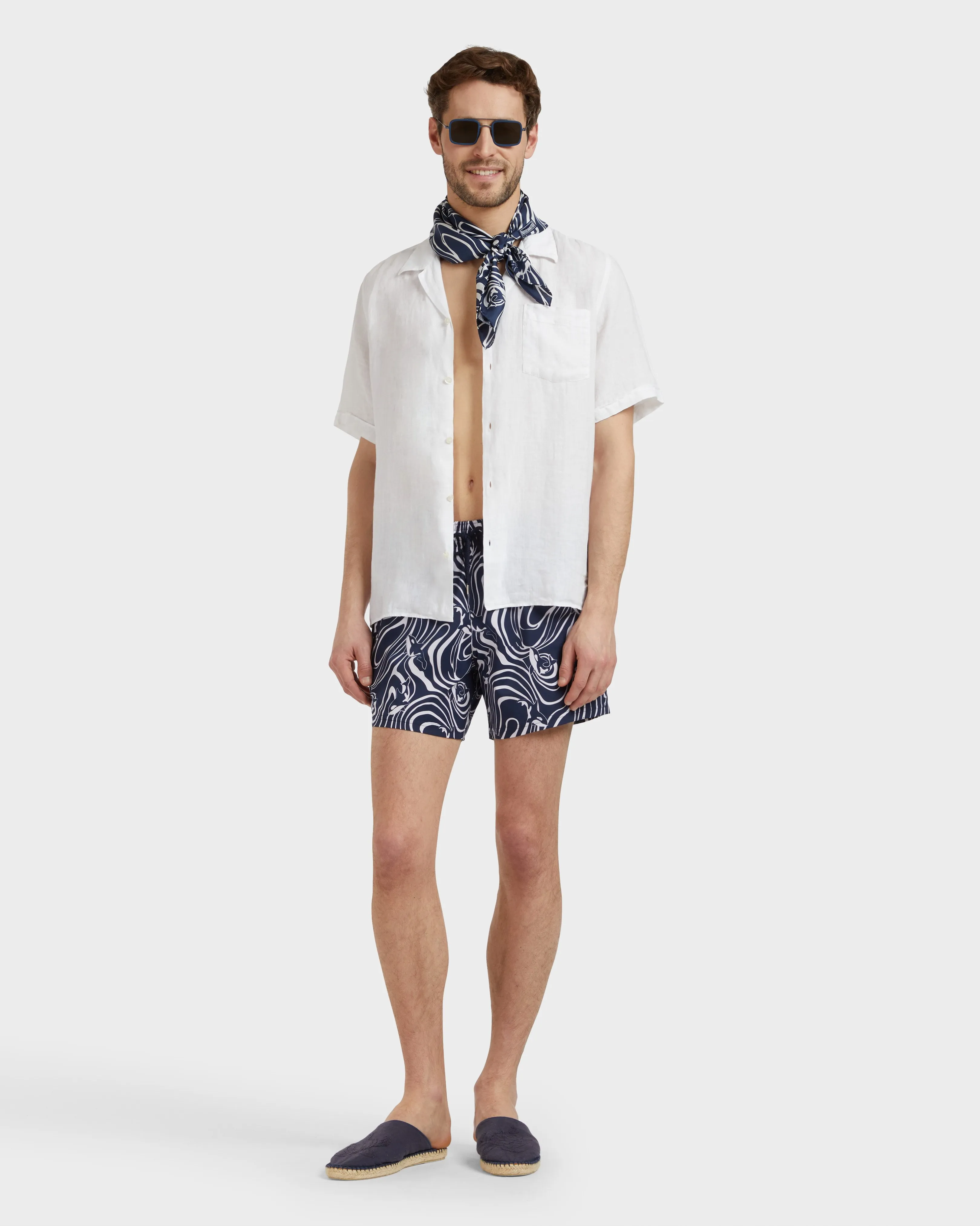 Vilebrequin - Kurze Orcas Stretch-badeshorts Für Herren - Bademode - Monrise - Blau - Größe M – Bild 5