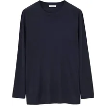 Lemaire - Long Sleeve Silk T-Shirt - Größe L - schwarz Lemaire - Long Sleeve Silk T-Shirt - Größe L - schwarz