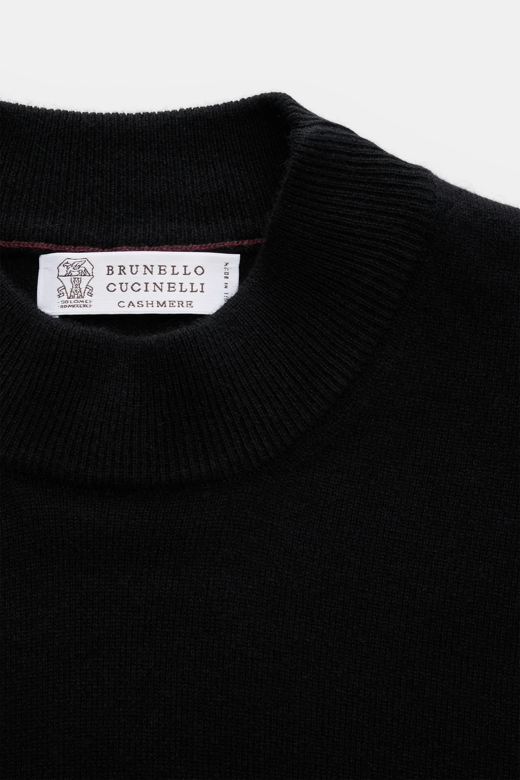 Brunello Cucinelli - Herren - Cashmere Mock Neck Pullover schwarz – Bild 2