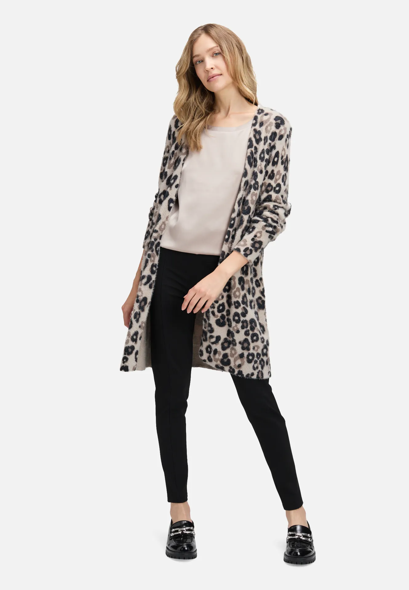 Longstrickjacke mit Aufdruck – Bild 2