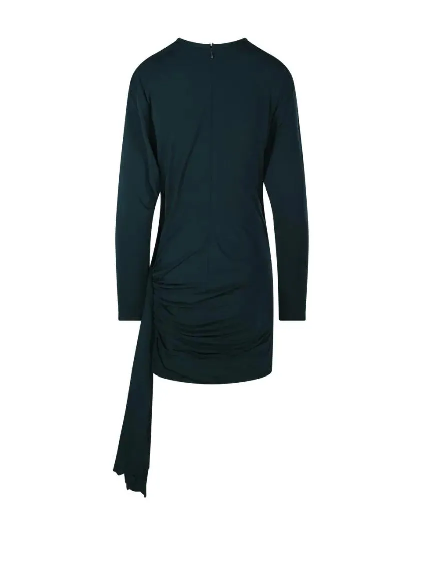 Christopher Esber - Side Cowl Drape Extension Dress - Größe 6 - grün – Bild 3