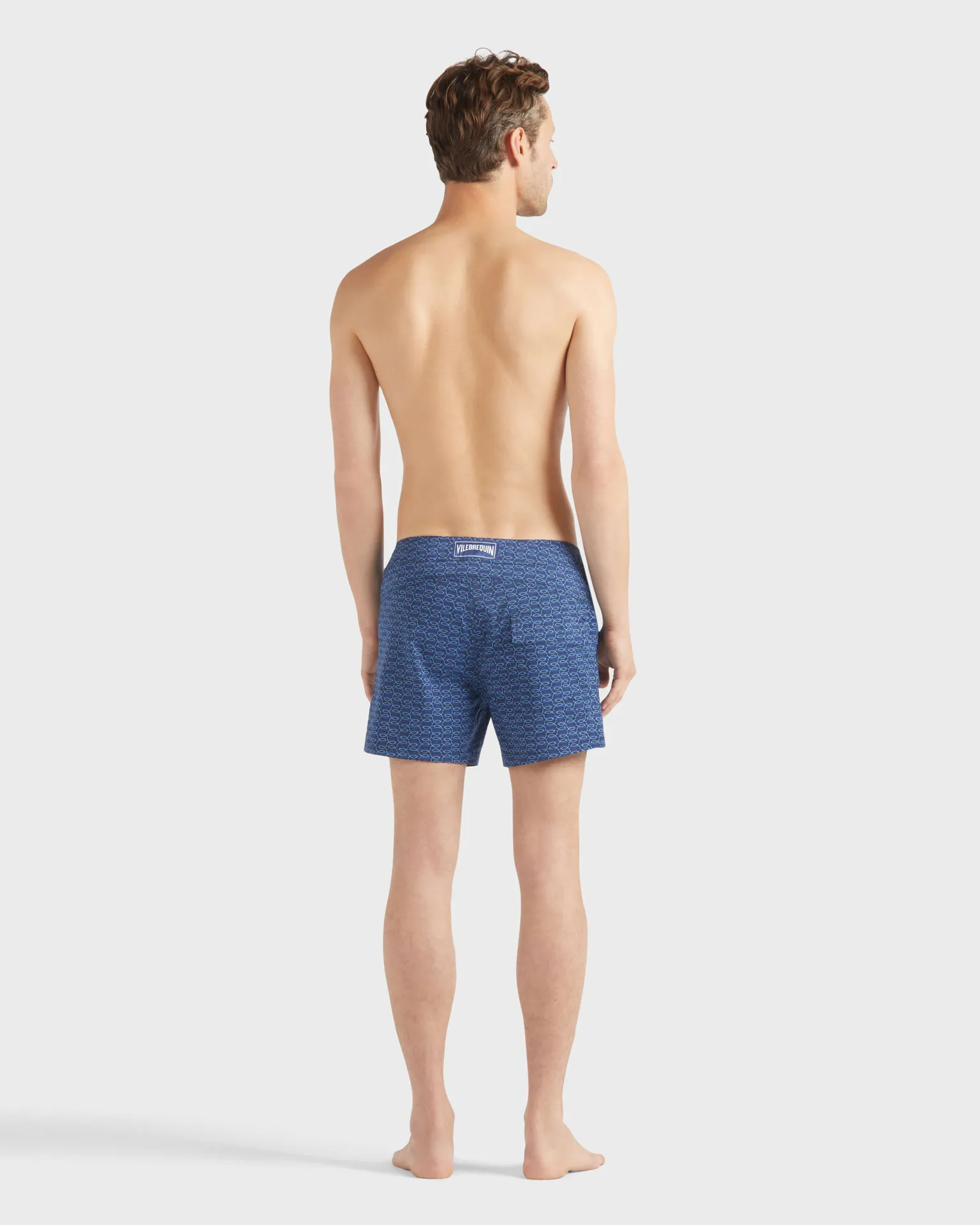Vilebrequin - Kurze Fish Net Badeshorts Mit Flachem Bund Für Herren - Bademode - Menise - Blau - Größe L – Bild 4