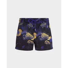 Vilebrequin - Kurze Coral Reef Stretch-badeshorts Für Herren - Bademode - Manta - Schwarz - Größe XL Vilebrequin - Kurze Coral Reef Stretch-badeshorts Für Herren - Bademode - Manta - Schwarz - Größe XL