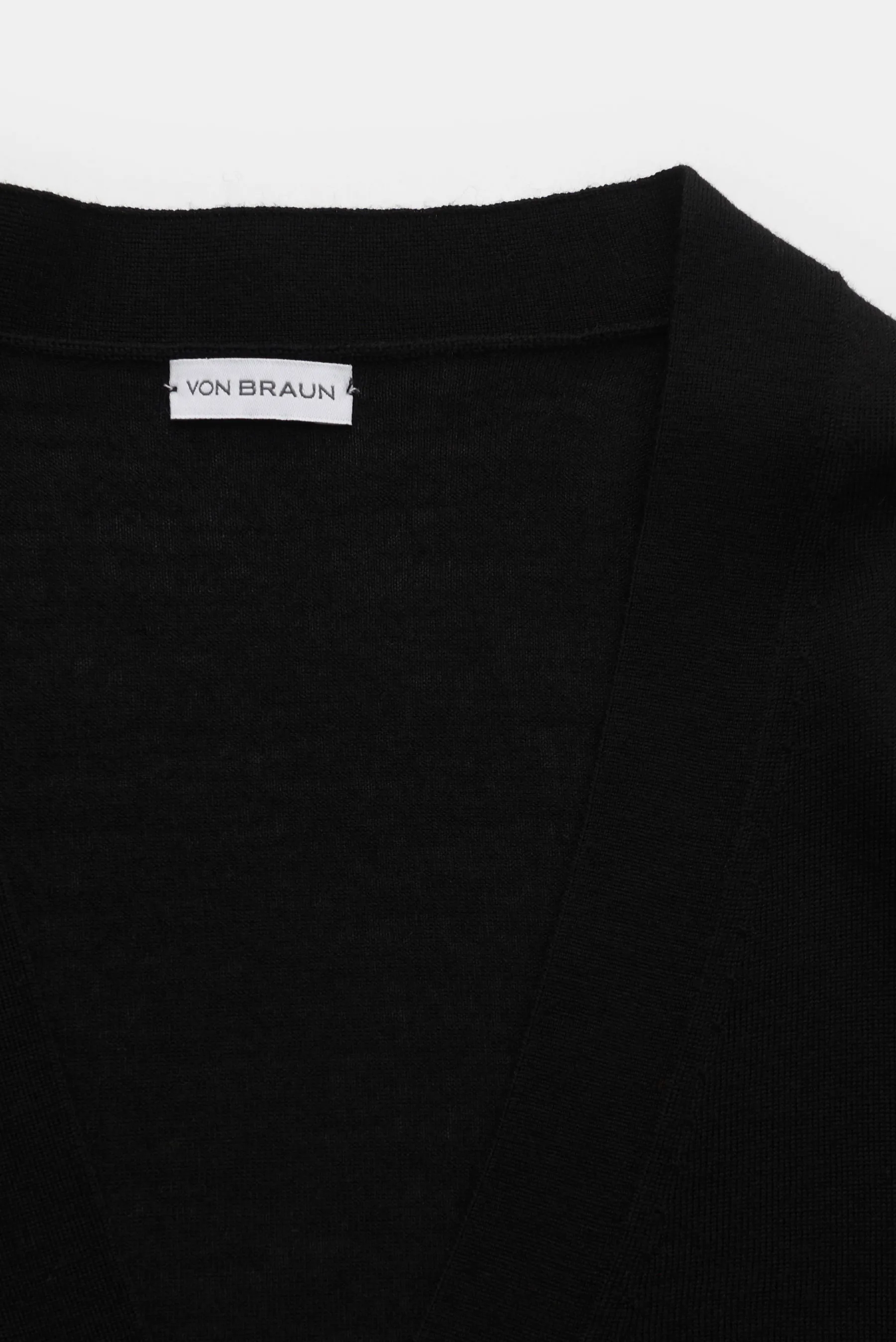 von Braun - Herren - Merino Cardigan schwarz – Bild 2