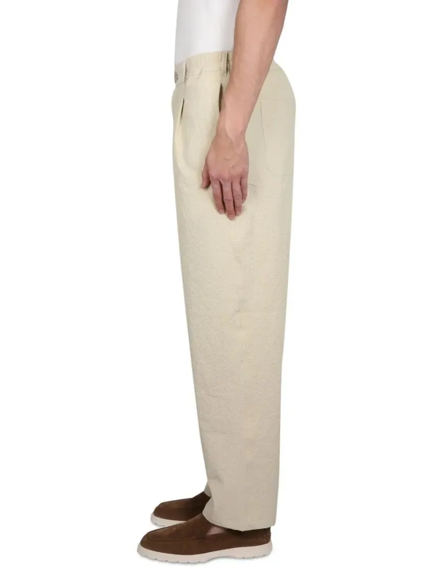 Howlin - Relaxed-Fit Textured Cotton Pants - Größe XL - beige – Bild 3