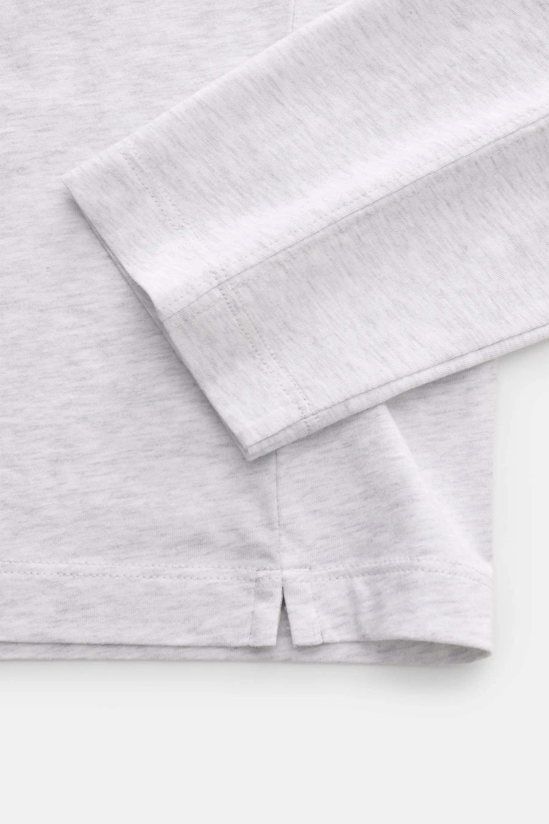 Brunello Cucinelli - Herren - Rundhals-Longsleeve hellgrau meliert – Bild 3