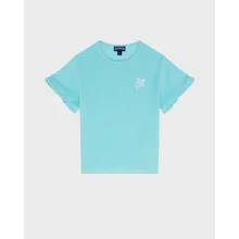 Vilebrequin - Besticktes Turtle Frottee-t-shirt Für Mädchen - T-shirt - Gally - Blau - Größe 4 Vilebrequin - Besticktes Turtle Frottee-t-shirt Für Mädchen - T-shirt - Gally - Blau - Größe 4