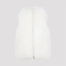Yves Salomon - Double-Faced White Lamb Gilet With Quilted Design - Größe 38 - weiß Yves Salomon - Double-Faced White Lamb Gilet With Quilted Design - Größe 38 - weiß