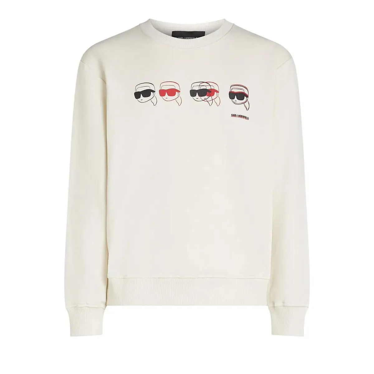 Karl Lagerfeld - IKON SWEATSHIRT MIT GRAFIK - Größe L - creme Karl Lagerfeld - IKON SWEATSHIRT MIT GRAFIK - Größe L - creme