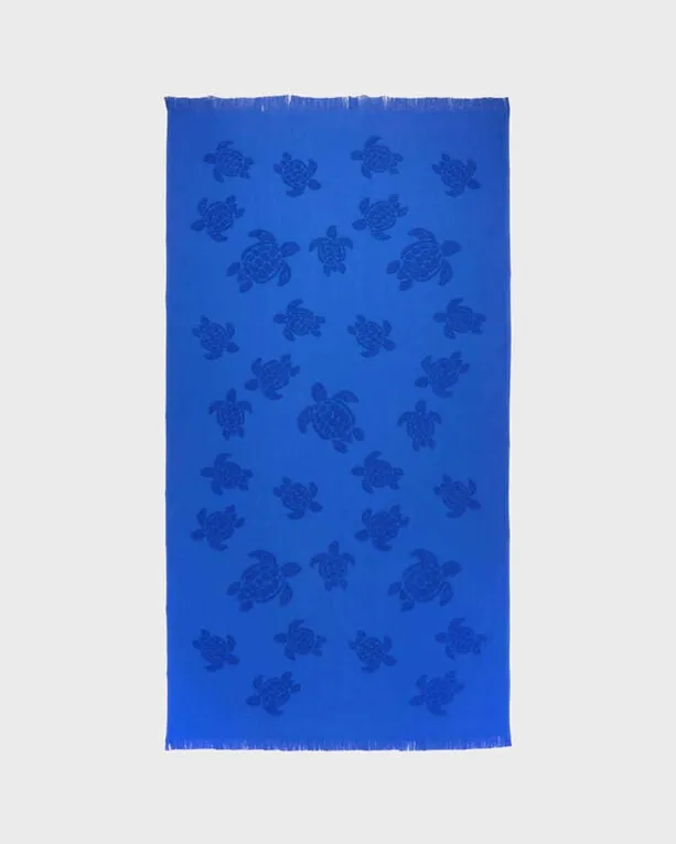 Vilebrequin - Strandtuch Aus Bio-baumwolle Schildkröten-jacquard - Strandtuch - Santah - Blau - Größe OSFA Vilebrequin - Strandtuch Aus Bio-baumwolle Schildkröten-jacquard - Strandtuch - Santah - Blau - Größe OSFA