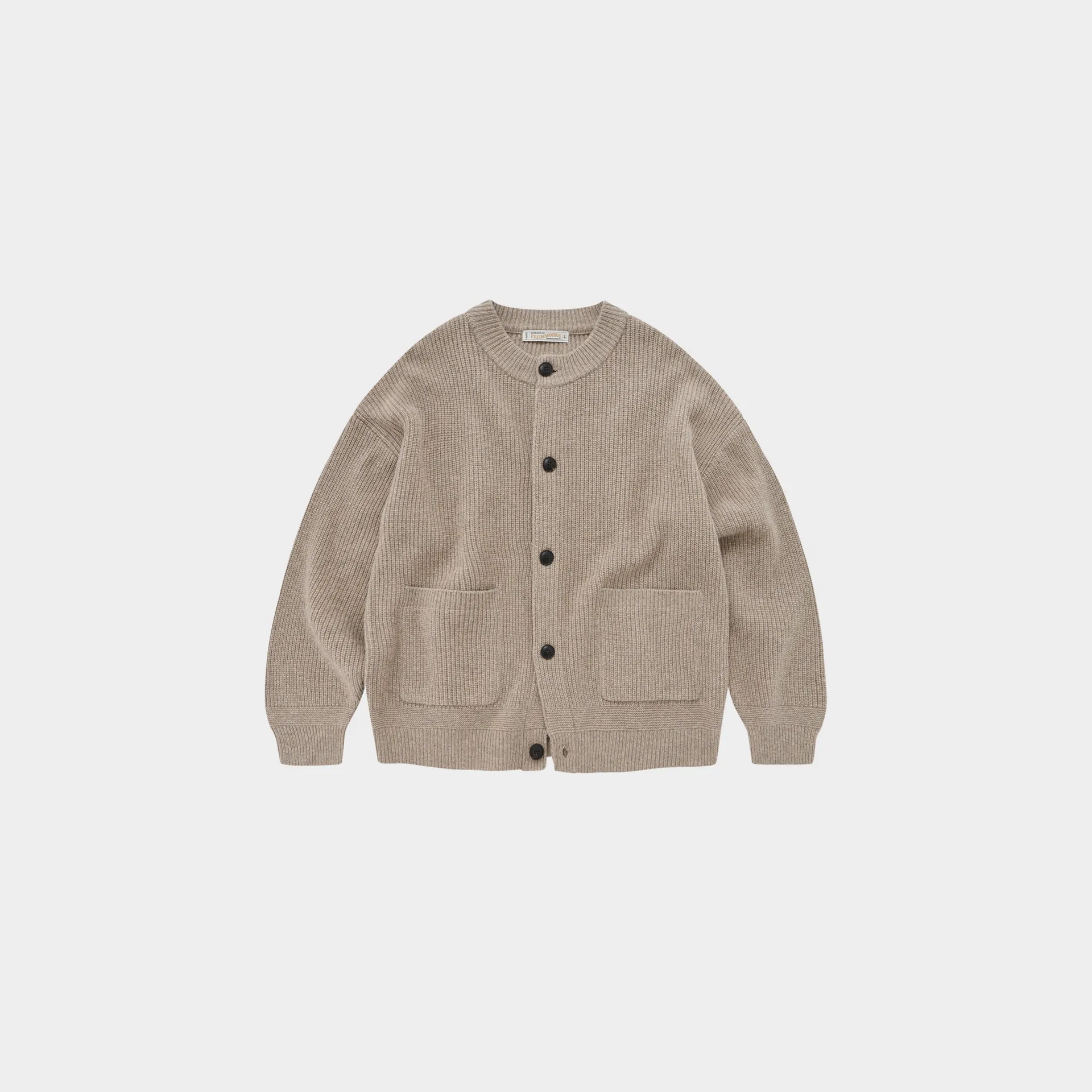 Heavy Wool Round Cardigan Oatmeal Heavy Wool Round Cardigan Oatmeal