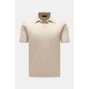Roberto Collina - Herren - Kurzarm-Strickpolo sand Roberto Collina - Herren - Kurzarm-Strickpolo sand