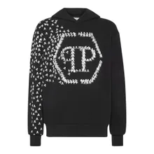 Philipp Plein - Hoodie Skull&Bones - Größe L - schwarz Philipp Plein - Hoodie Skull&Bones - Größe L - schwarz