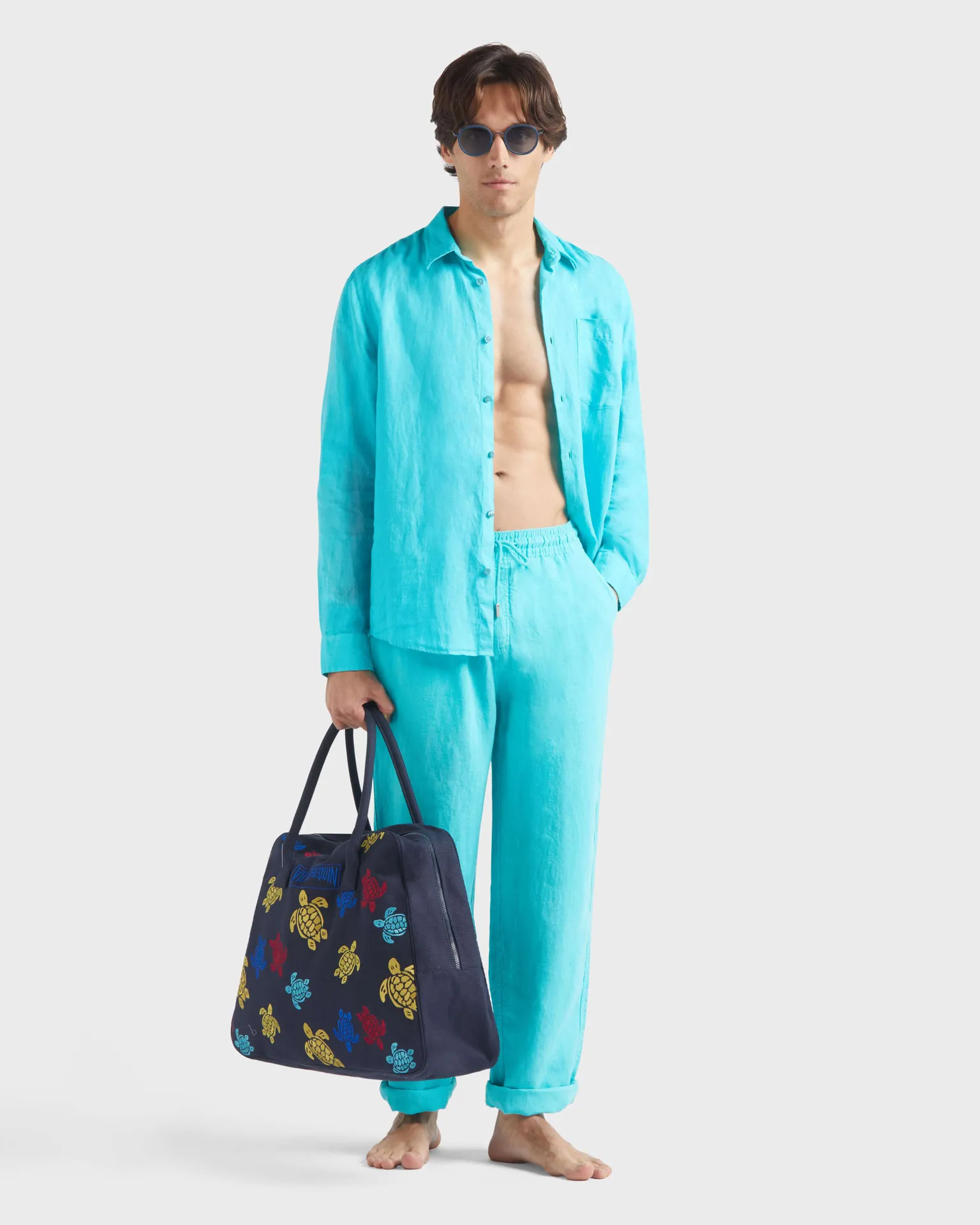 Vilebrequin - Solid Hemd Aus Leinen Für Herren - Hemd - Caroubis - Grün - Größe L – Bild 5