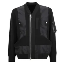 Sacai - Ribbed Technical Jacket With Mixed Fabrics - Größe 3 - schwarz Sacai - Ribbed Technical Jacket With Mixed Fabrics - Größe 3 - schwarz