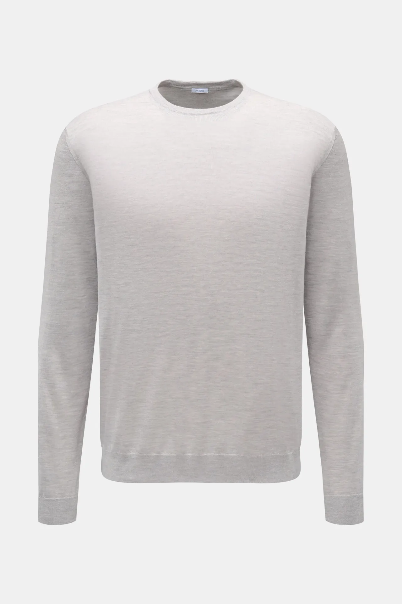 Malo - Herren - Cashmere Rundhalspullover hellgrau meliert Malo - Herren - Cashmere Rundhalspullover hellgrau meliert