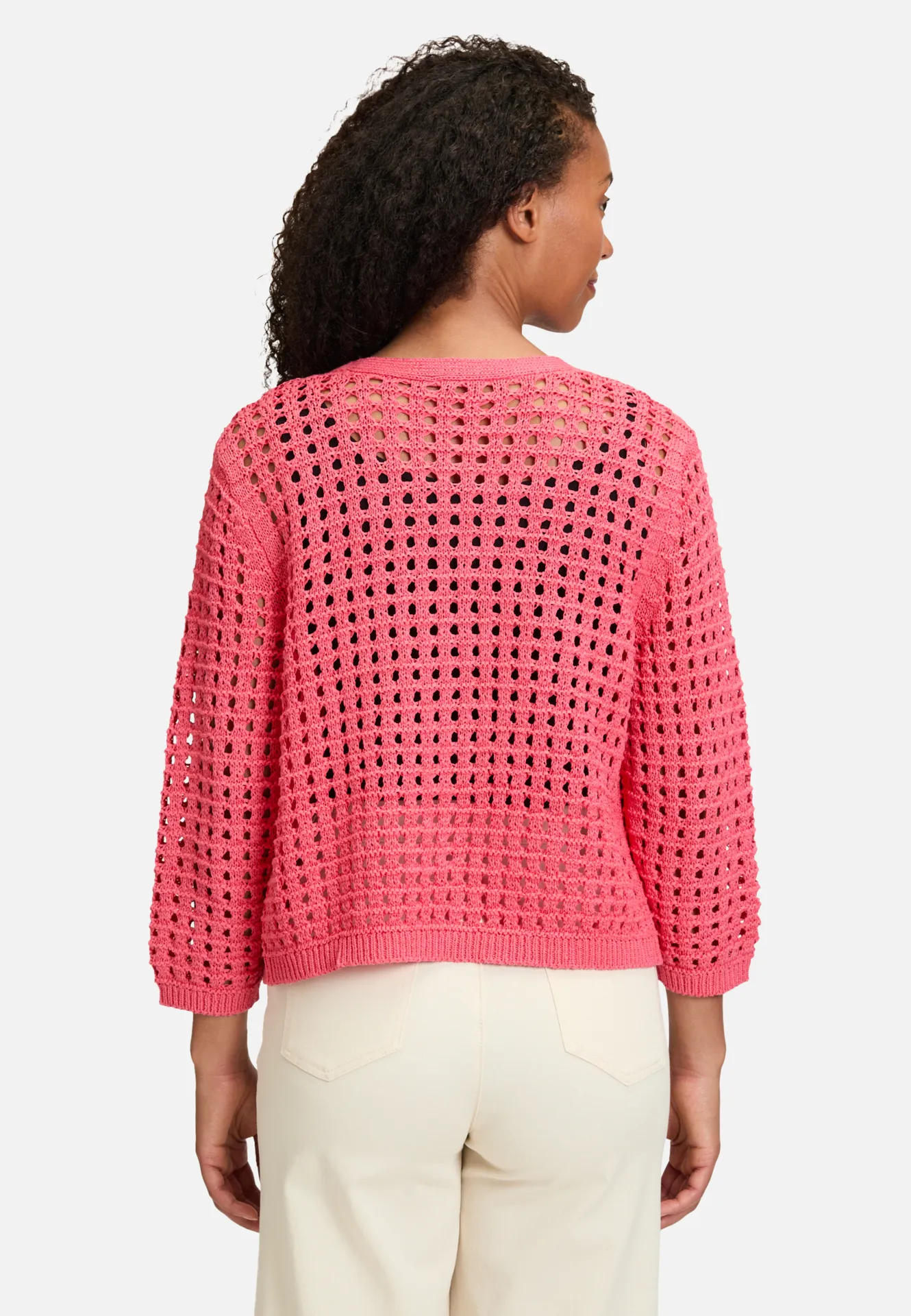 Casual-Strickjacke mit Effektgarn Casual-Strickjacke mit Effektgarn