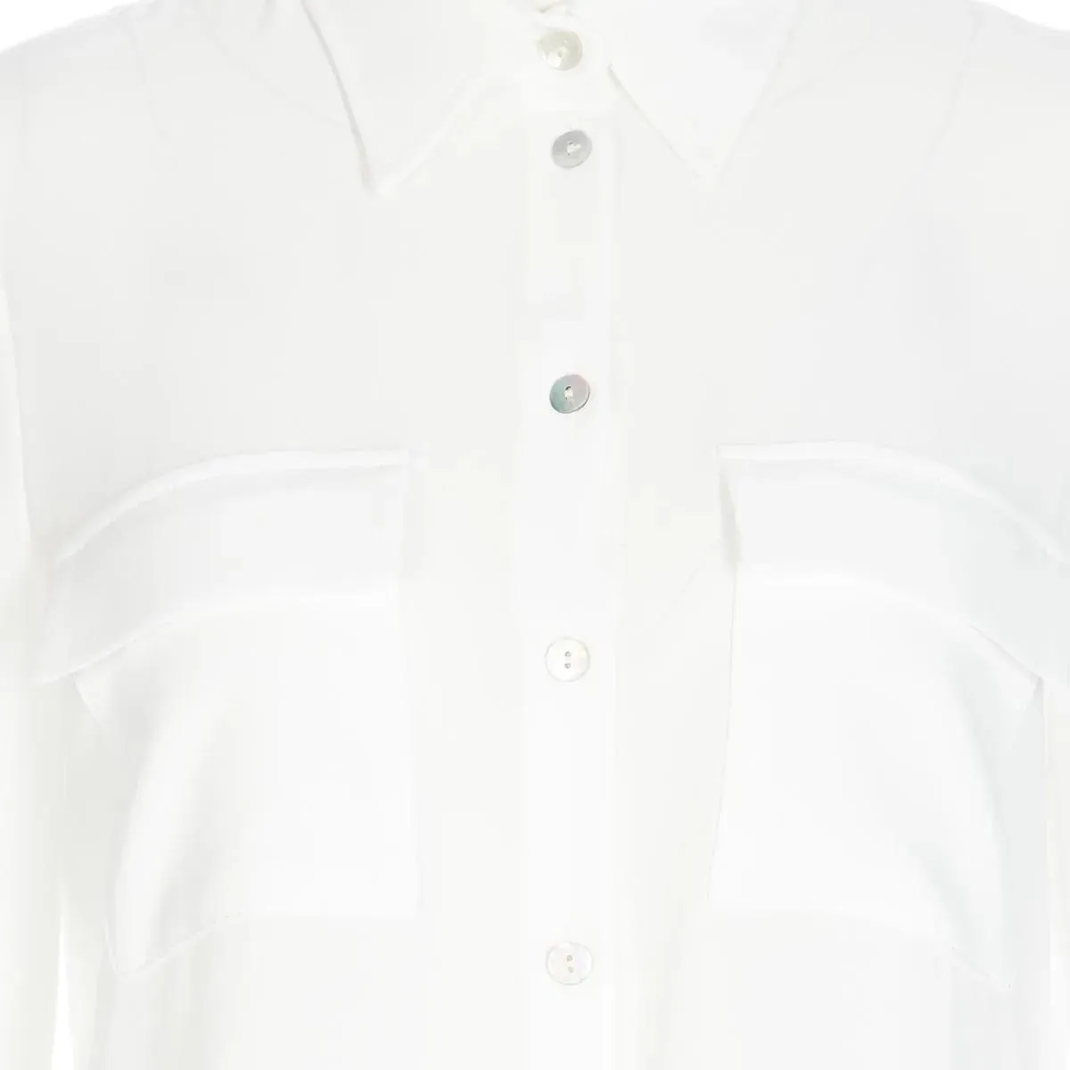 SEM PER LEI - Bluse 2 Taschen - Größe 36 - creme – Bild 2