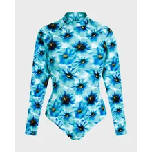 Vilebrequin - Einteiliger Poppies Rashguard Mit Uv-schutz Für Damen - Rashguard - Lexane - Blau - Größe M Vilebrequin - Einteiliger Poppies Rashguard Mit Uv-schutz Für Damen - Rashguard - Lexane - Blau - Größe M