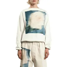 Tanaka - Relaxed Crewneck Sweatshirt With Striking Abstract - Größe XS - weiß Tanaka - Relaxed Crewneck Sweatshirt With Striking Abstract - Größe XS - weiß