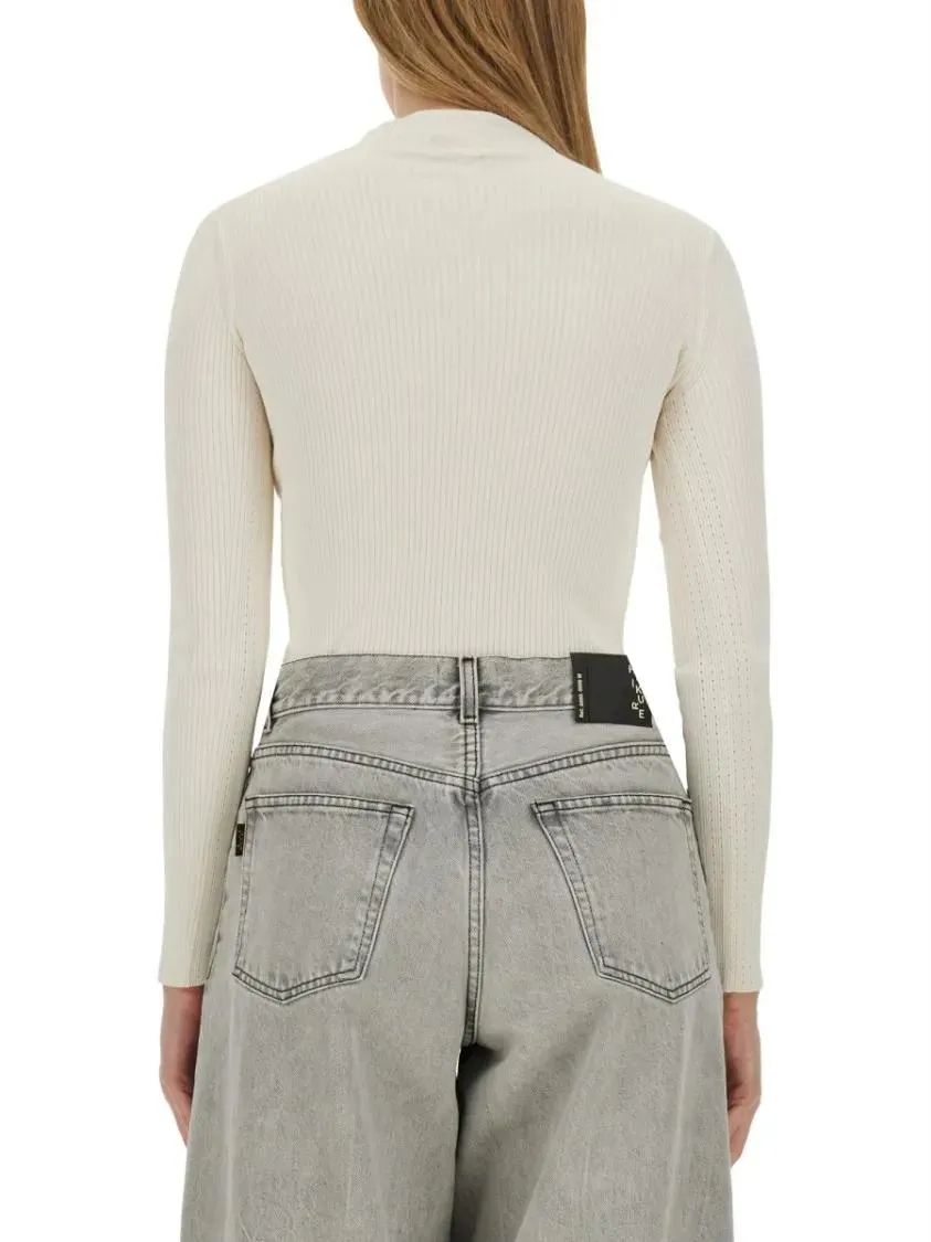 Kenzo - Ribbed Slim-Fit Jersey - Größe XS - weiß – Bild 2