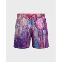 Vilebrequin - Dripping Balloons Badeshorts Für Herren - Bademode - Moorea - Violett - Größe XXL Vilebrequin - Dripping Balloons Badeshorts Für Herren - Bademode - Moorea - Violett - Größe XXL