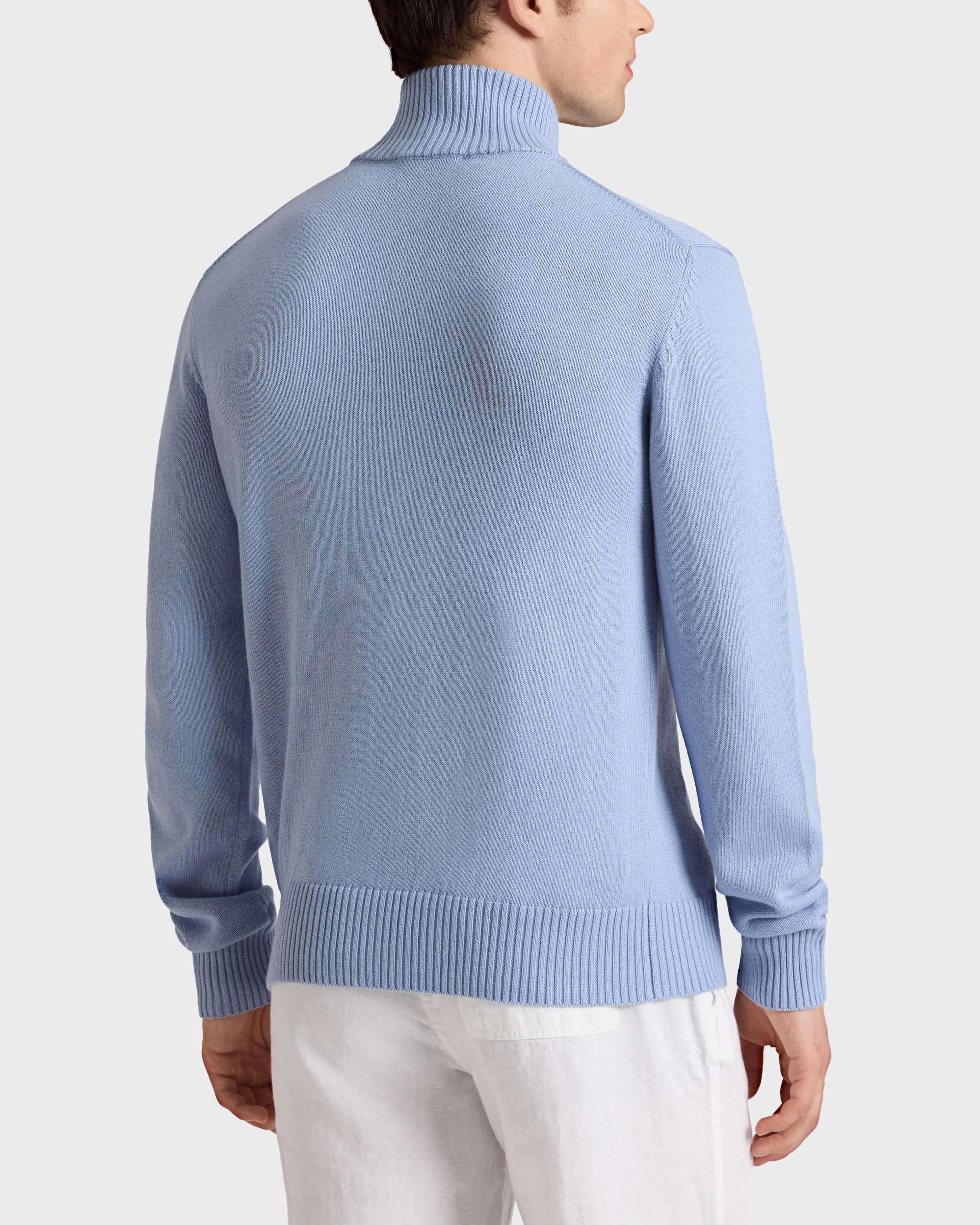 Vilebrequin - Turtle Pullover Mit Reißverschluss Aus Baumwolle Und Kaschmir Für Herren - Pullover - Petrus - Blau - Größe XL – Bild 4