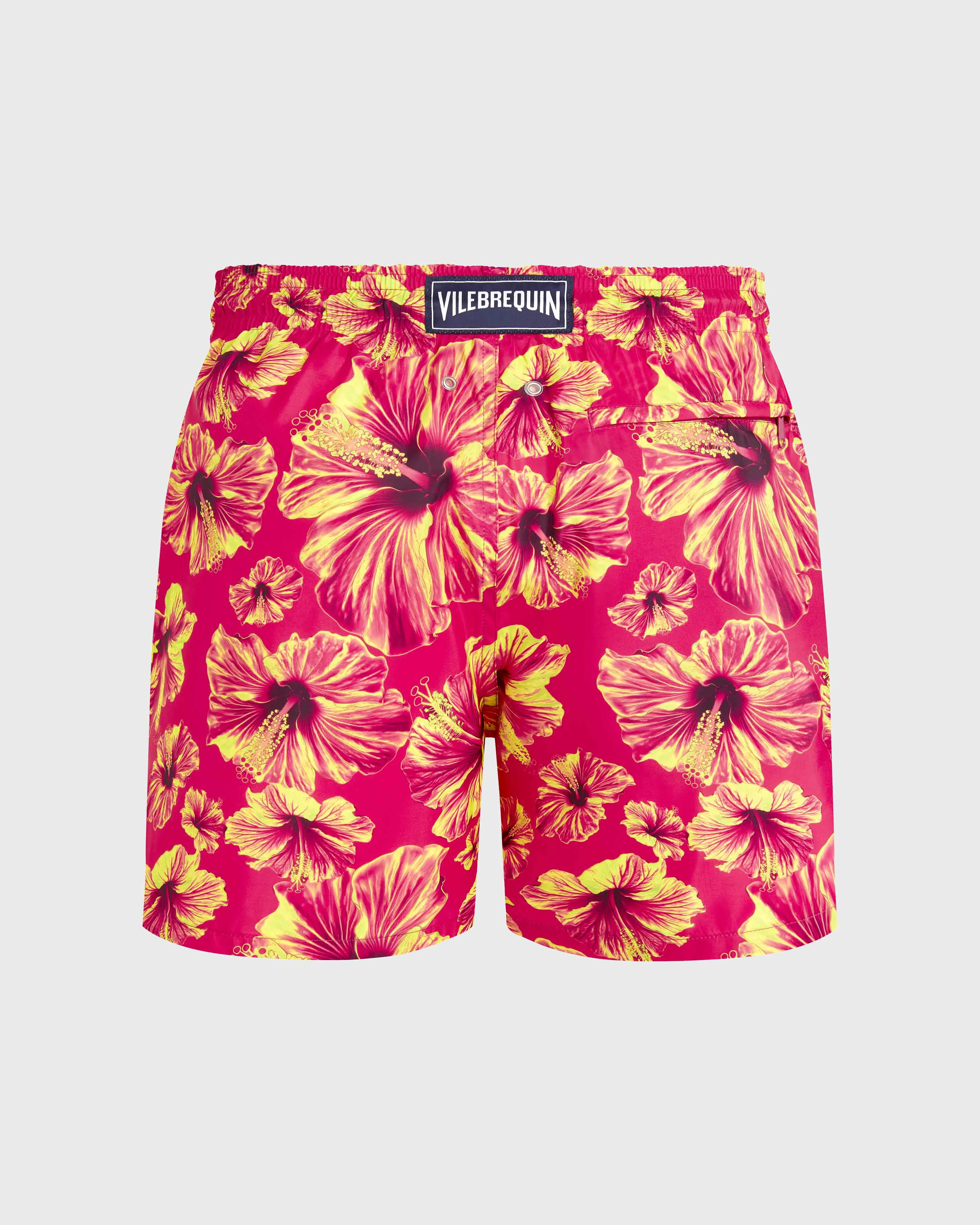 Vilebrequin - Ultraleichte Und Verstaubare Macro Hibiscus Badeshorts Für Herren - Bademode - Mahina - Rosa - Größe XL – Bild 2