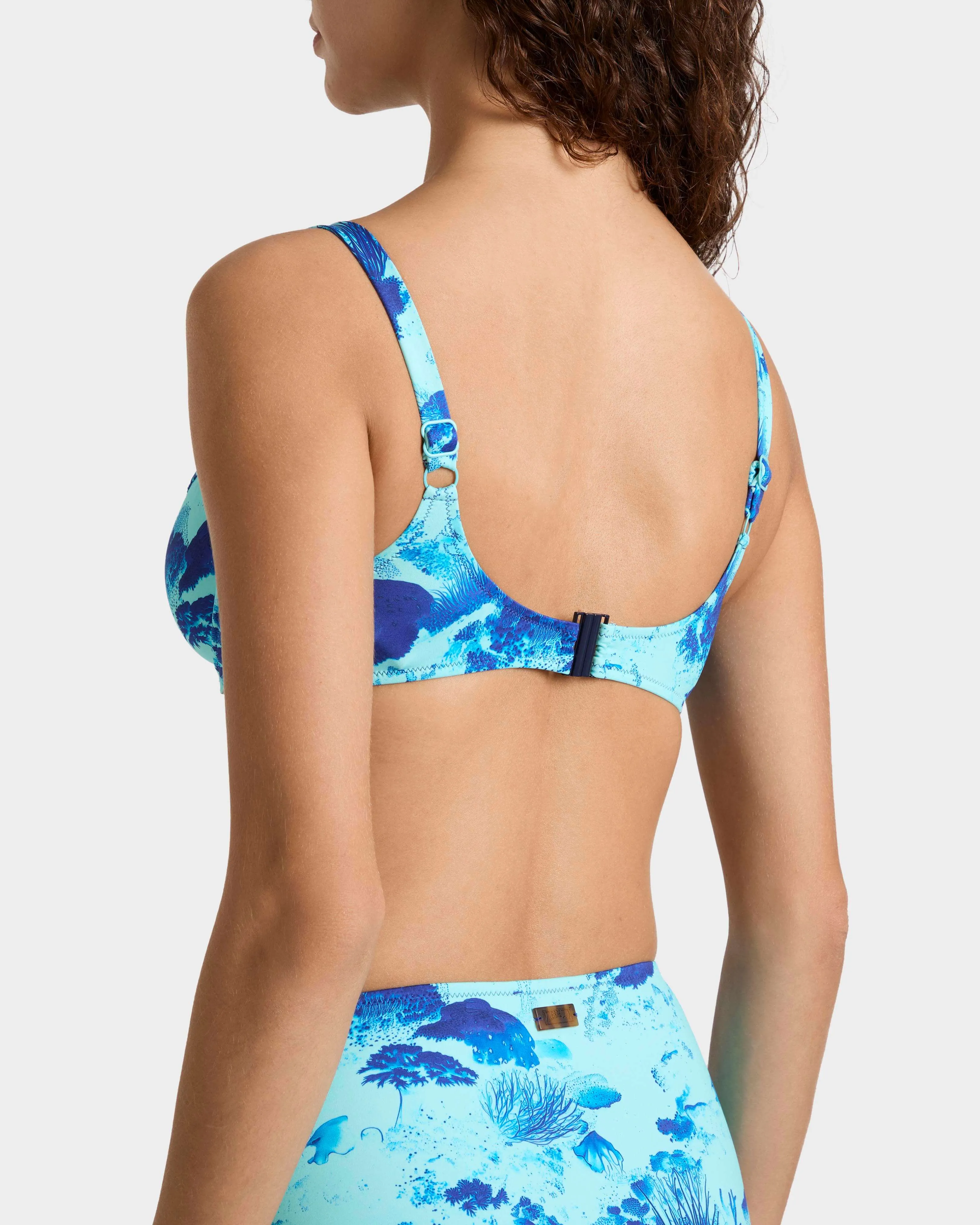 Vilebrequin - Coral Reef Bikinioberteil Mit Bügel Für Damen - Bademode - Leona - Blau - Größe M – Bild 3