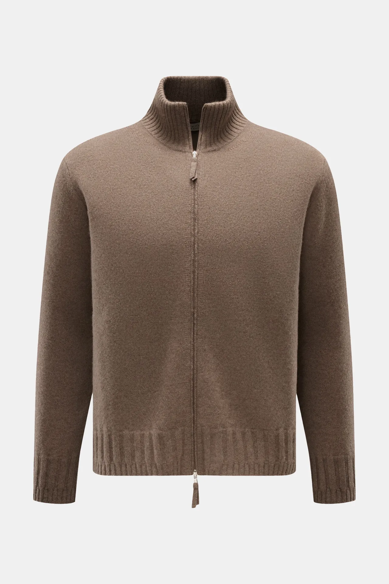 Lunaria Cashmere - Herren - Cashmere Strickjacke graubraun Lunaria Cashmere - Herren - Cashmere Strickjacke graubraun
