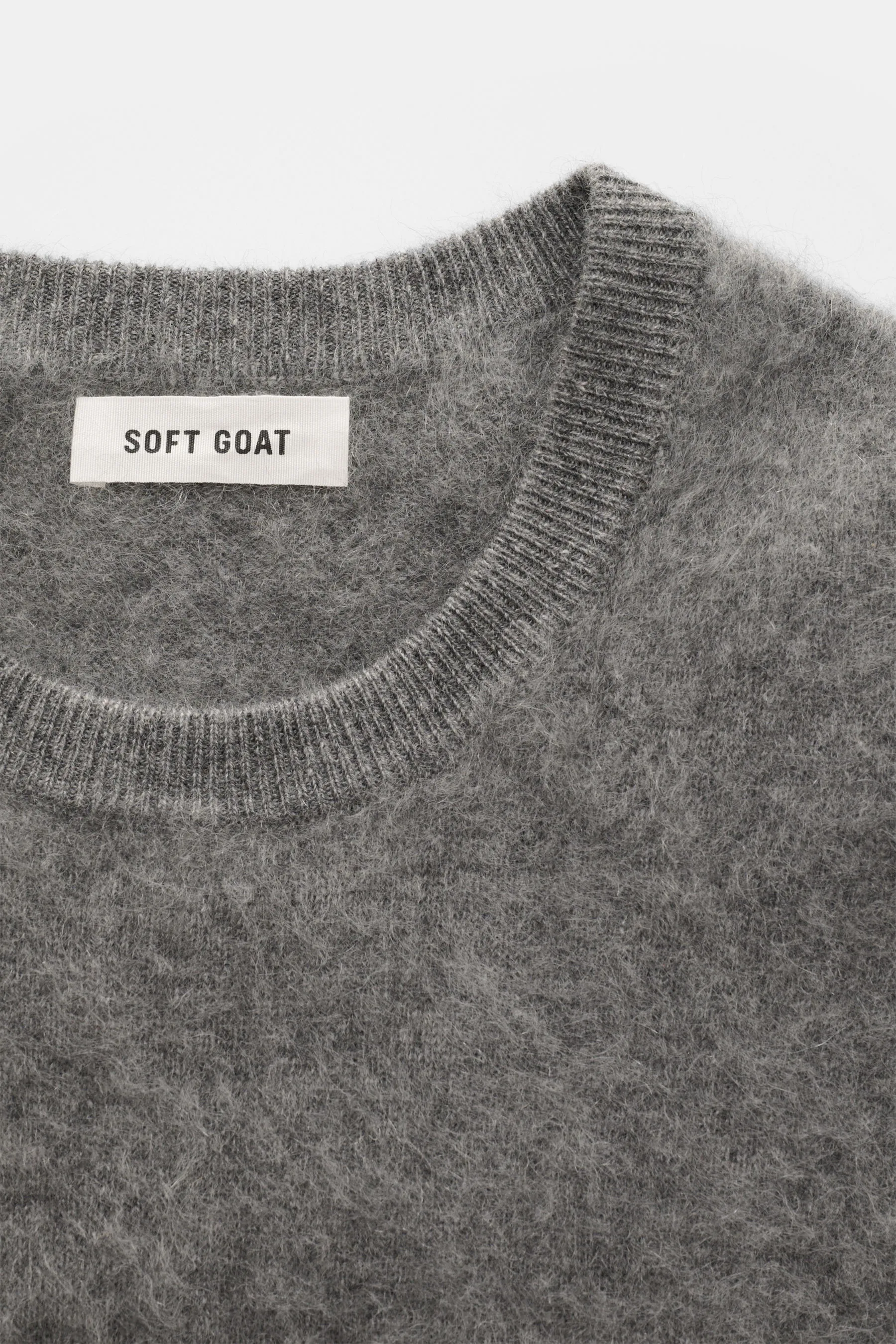 Soft Goat - Herren - Cashmere Rundhalspullover grau meliert – Bild 2