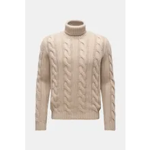 von Braun - Herren - Cashmere Rollkragenpullover beige von Braun - Herren - Cashmere Rollkragenpullover beige