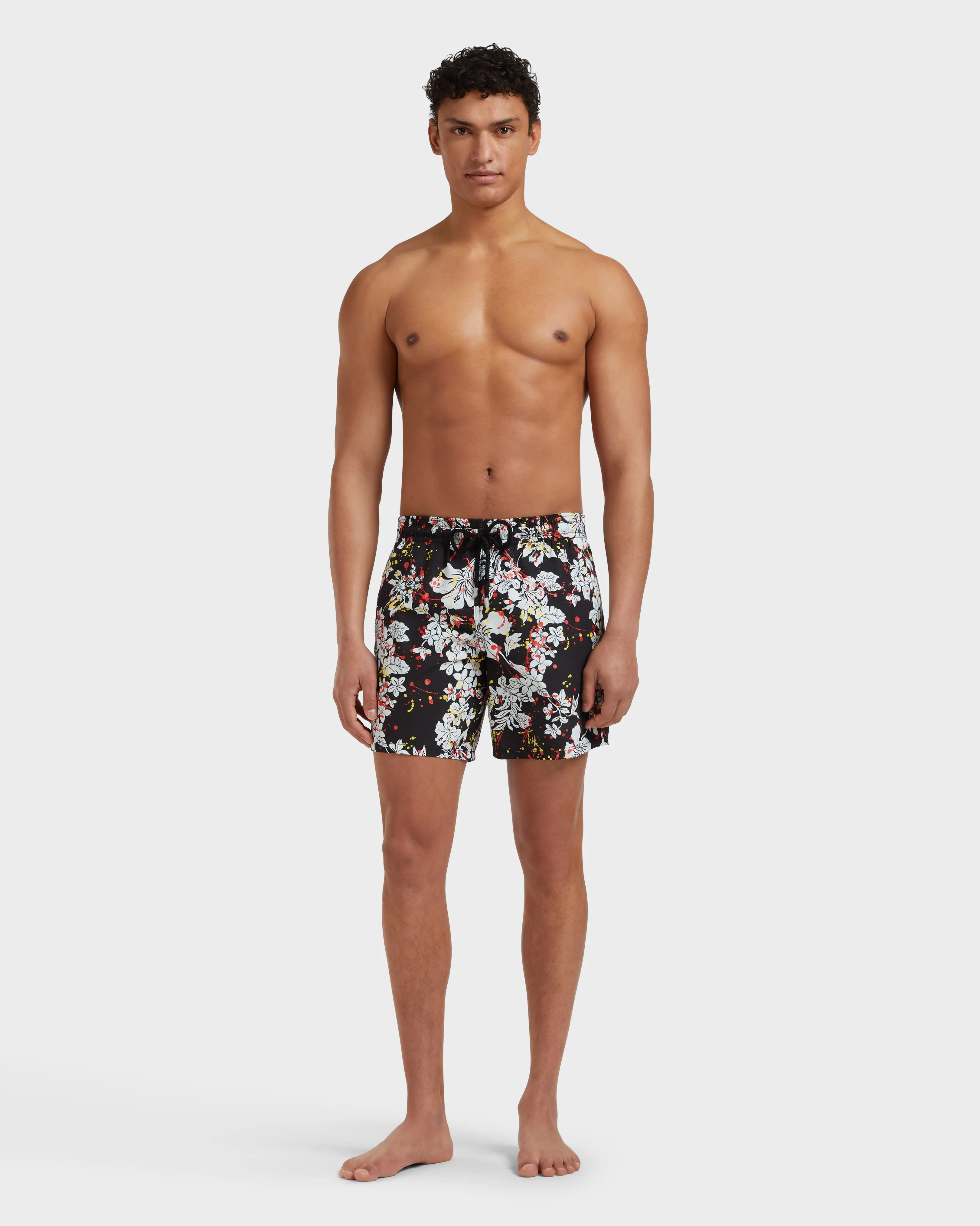Vilebrequin - Men Swim Shorts Flower Splash - Vbq X Palm Angels - Bademode - Moorea - Schwarz - Größe L – Bild 3