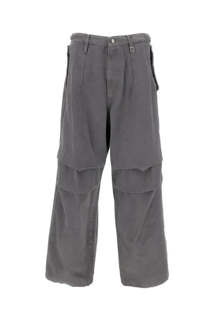 Wooyoungmi - Relaxed Fit Wide-Leg Trousers - Größe 48 - grau Wooyoungmi - Relaxed Fit Wide-Leg Trousers - Größe 48 - grau