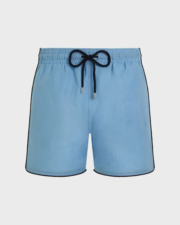 Vilebrequin - Solid Badeshorts Aus Leinen Für Herren - Bademode - Mallorca - Blau - Größe L Vilebrequin - Solid Badeshorts Aus Leinen Für Herren - Bademode - Mallorca - Blau - Größe L