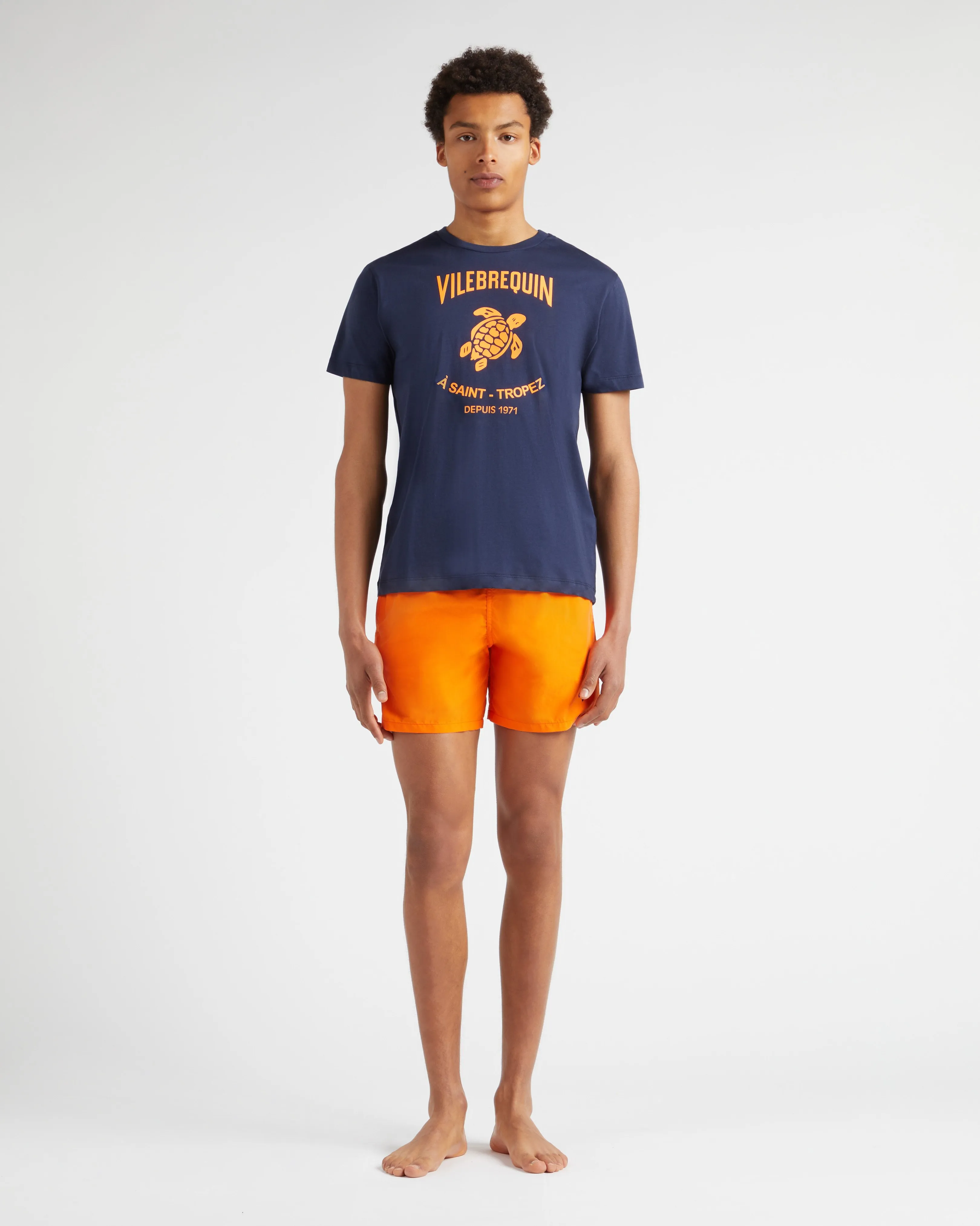 Vilebrequin - T-shirt Aus Baumwolle Mit Logoprägung Für Herren - T-shirt - Portisol - Blau - Größe XL – Bild 3