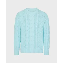 Vilebrequin - Herren Zopfmuster-baumwollpullover - Pullover - Philippe - Blau - Größe S Vilebrequin - Herren Zopfmuster-baumwollpullover - Pullover - Philippe - Blau - Größe S