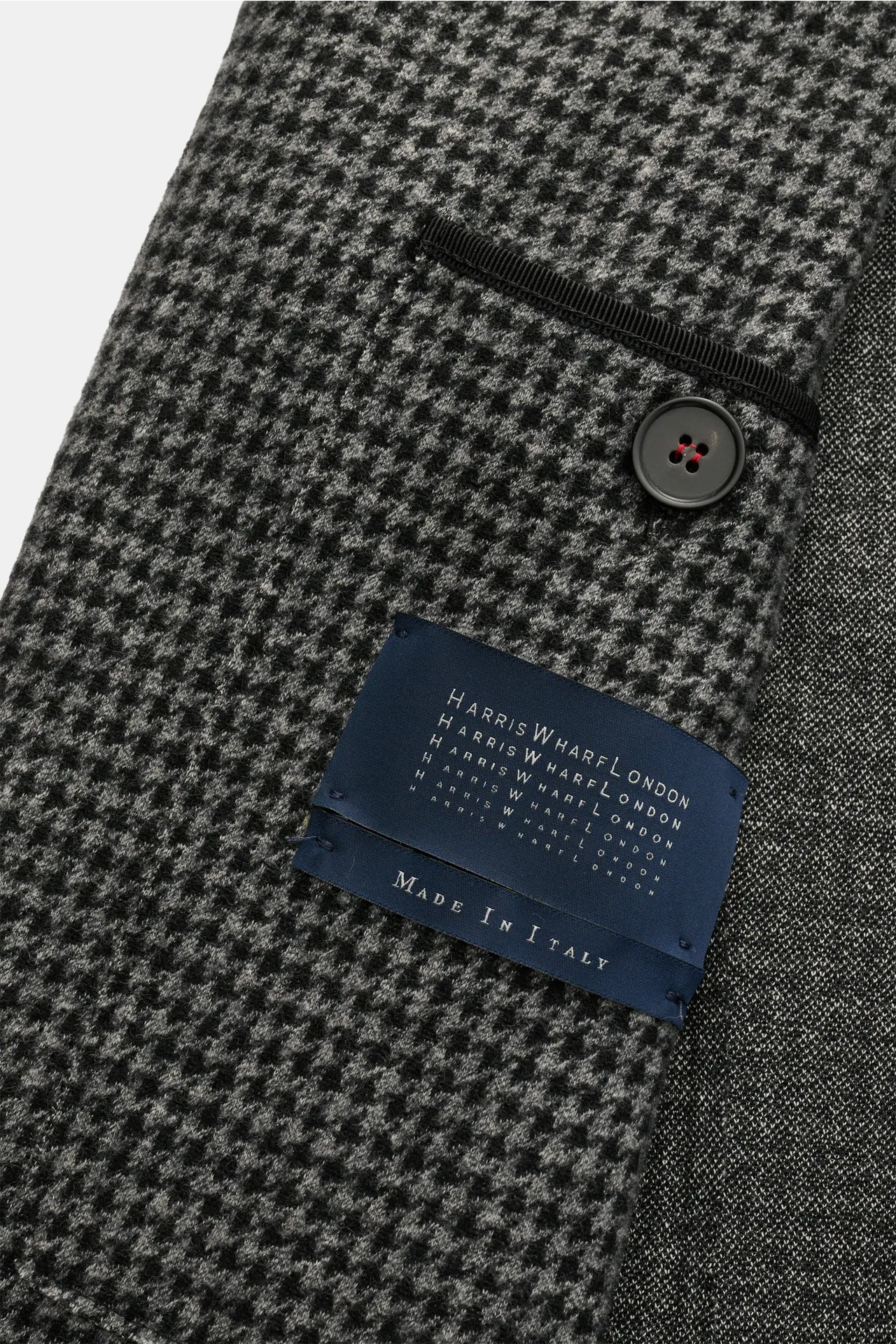 Harris Wharf London - Herren - Jersey-Sakko grau/schwarz gemustert – Bild 4