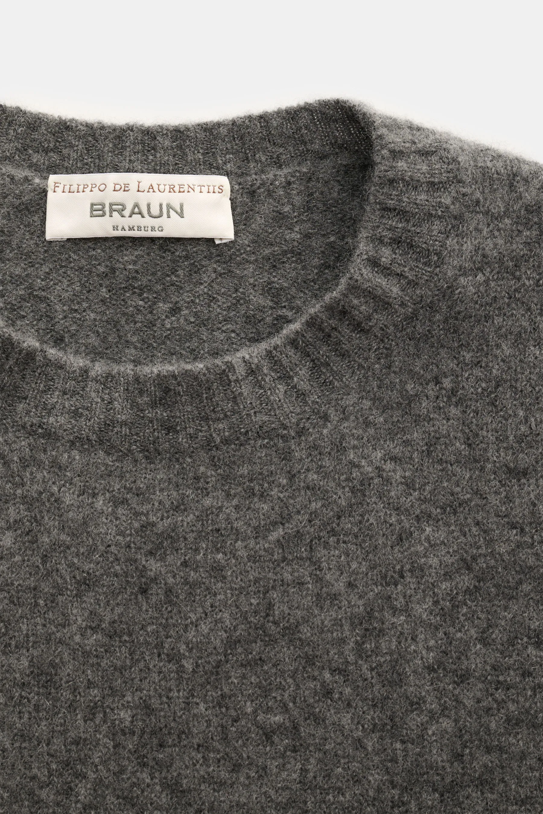 Filippo de Laurentiis - Herren - Rundhalspullover dunkelgrau meliert – Bild 2