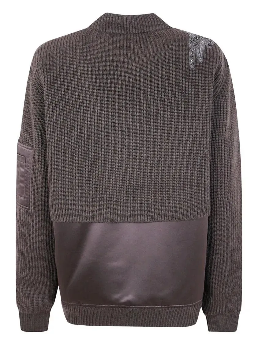 Blugirl - Brown Jacket With Satin Front - Größe M - grau – Bild 2