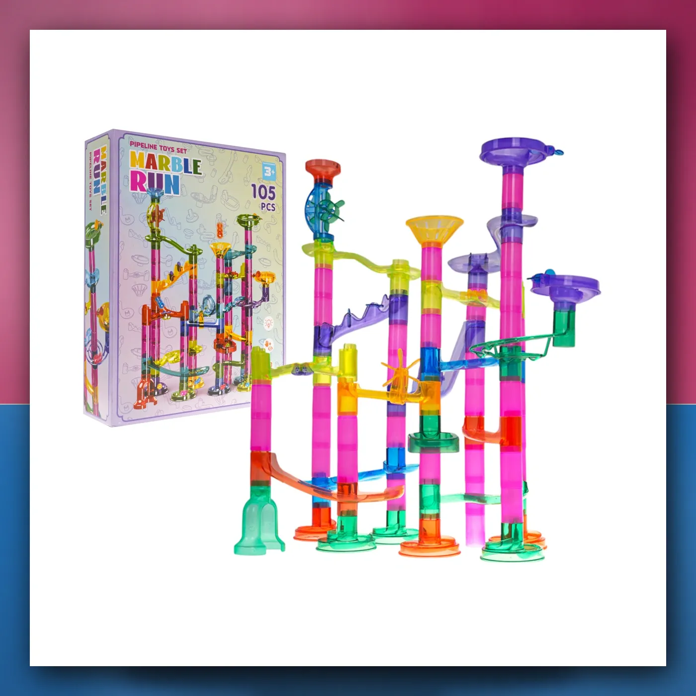set Konstrukcijski Staza Kuglica 105el. - slika 1