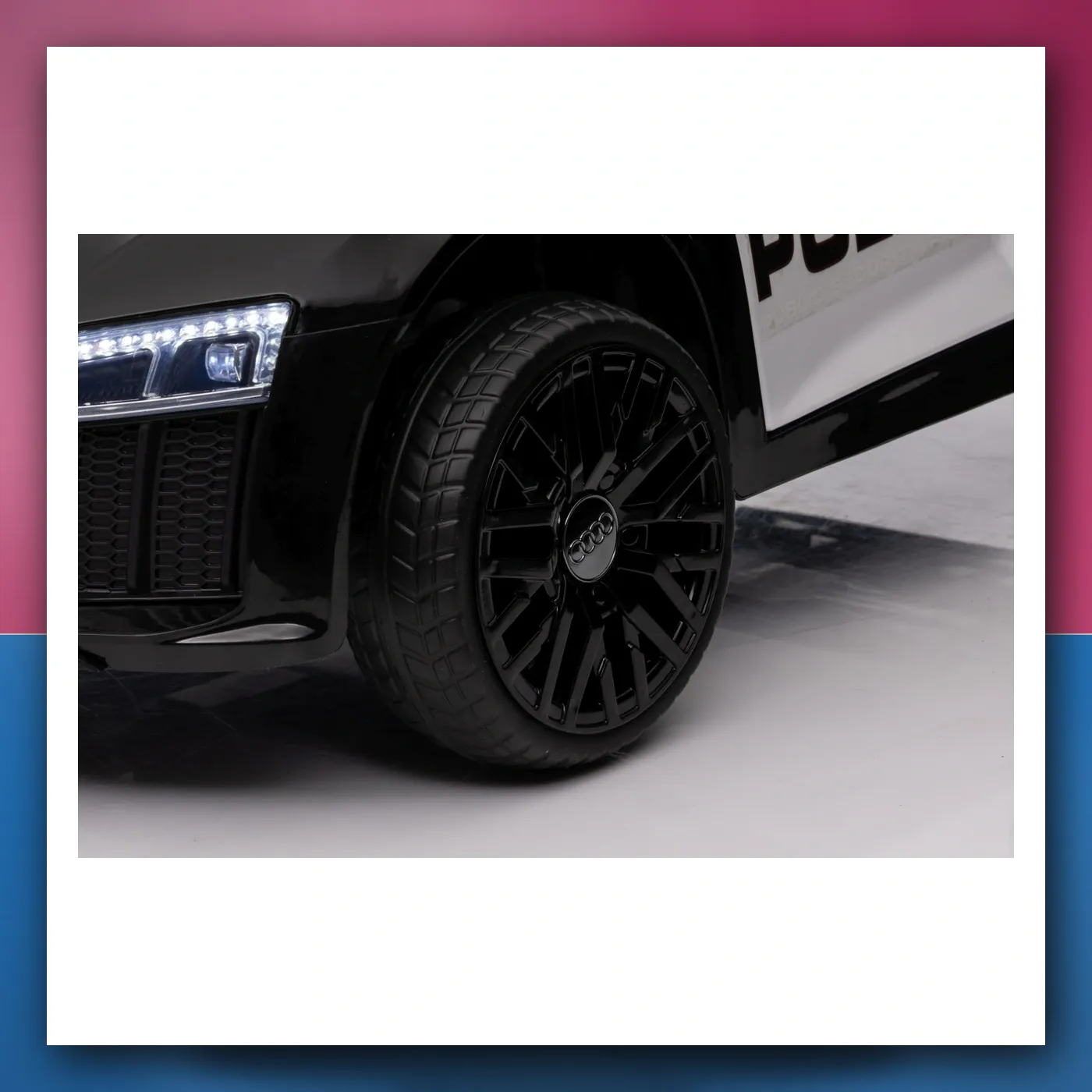 Audi R8 Policija na akumulator za djecu - + Daljinski upravljač + EVA + Lagani Start + MP3 + LED - slika 1