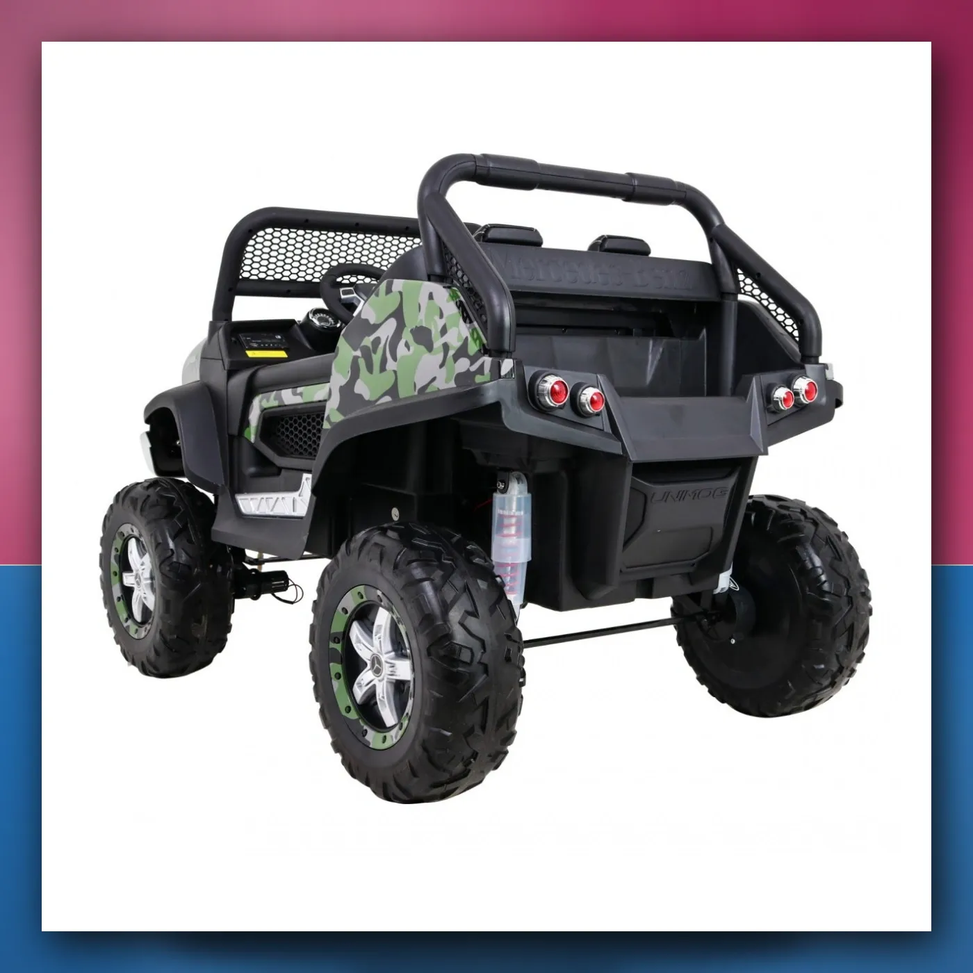 Mercedes Benz Unimog za djecu Lakir Moro + Pogon 4x4 + Daljinski upravljač + Prtljažnik + Lagani Start + Radio + MP3 + LED - slika 1