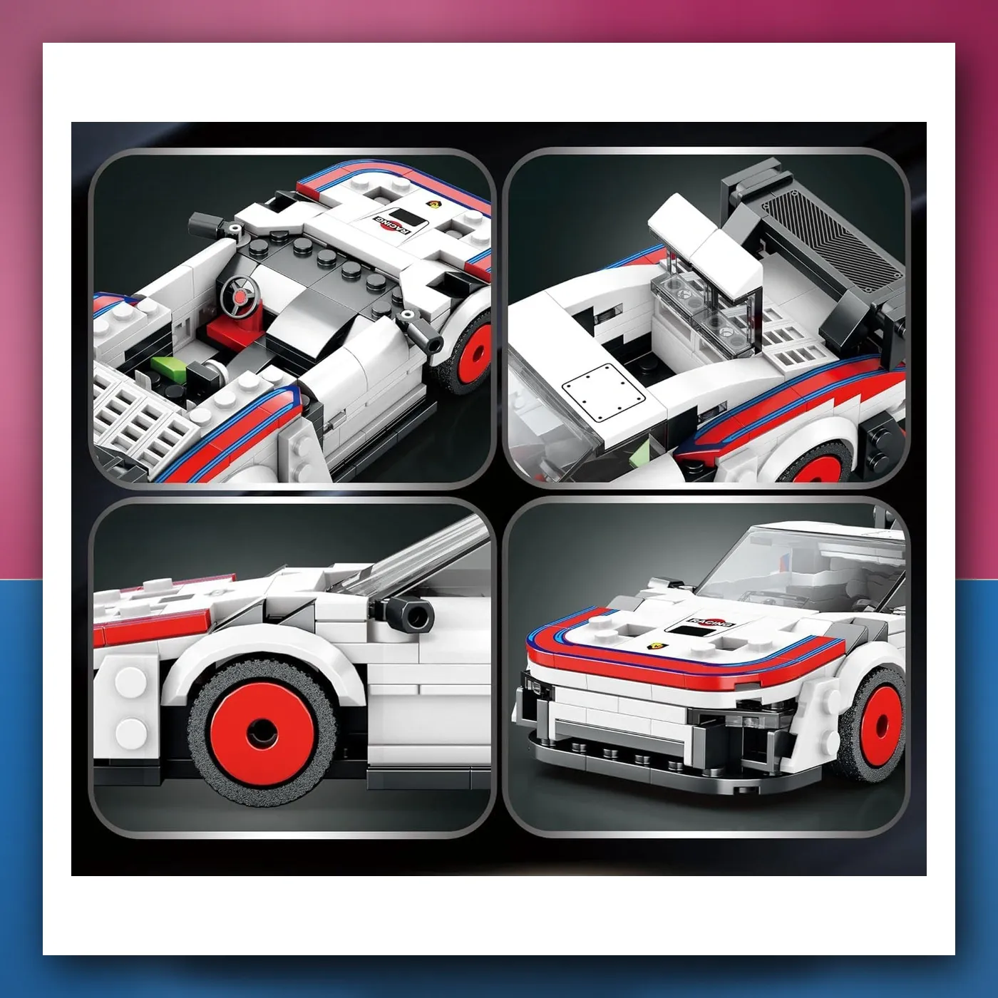 Set kockica Auto Sportske bijele 346el. - slika 1