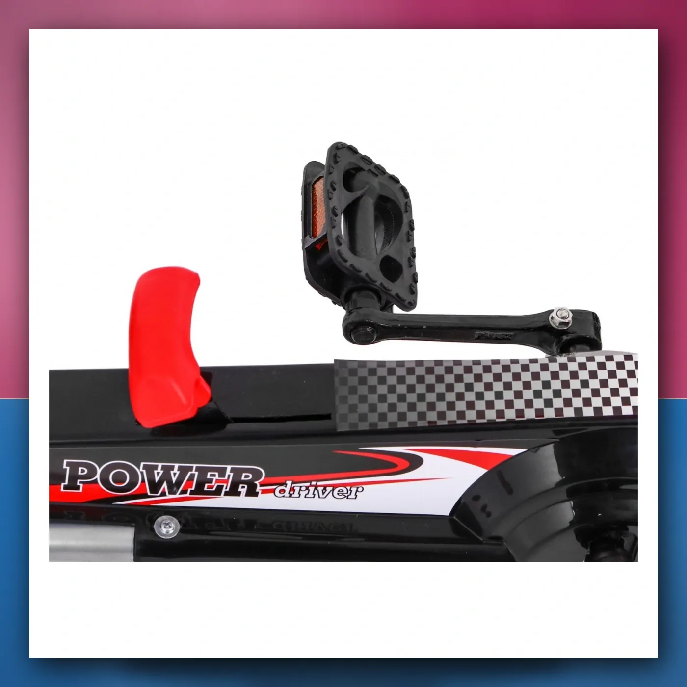 Gokart Pun Ispred ZRAK na pedale za djecu 3 + crveni + Regulacija sjedala + Pumpano kotači + kočnica ručni - slika 1