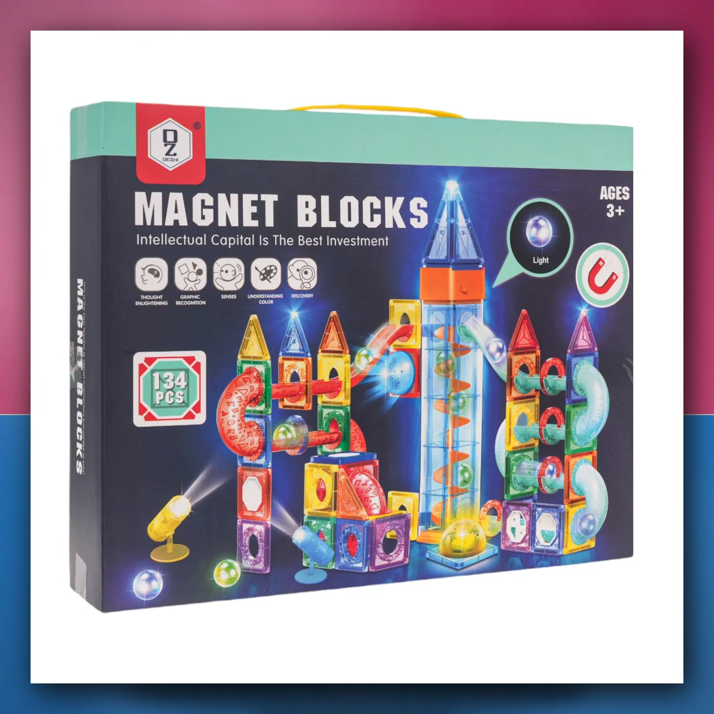 Kocke Magnetične s Osvjetljenjem 134el. - slika 1