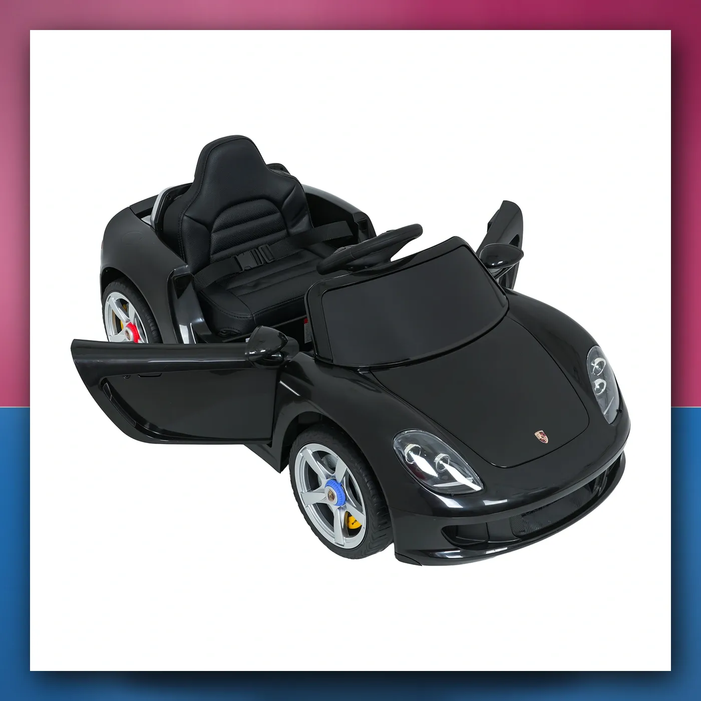 Auto na akumulator Porsche 911 Carrera crni - slika 1